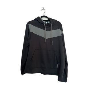 ACCEPTING ALL OFFERS! Reebok L Black Grey Netted Hoodie Sweatshirt